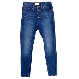 Madewell Dewey Wash Mid Rise Skinny Crop Jeans SZ 25